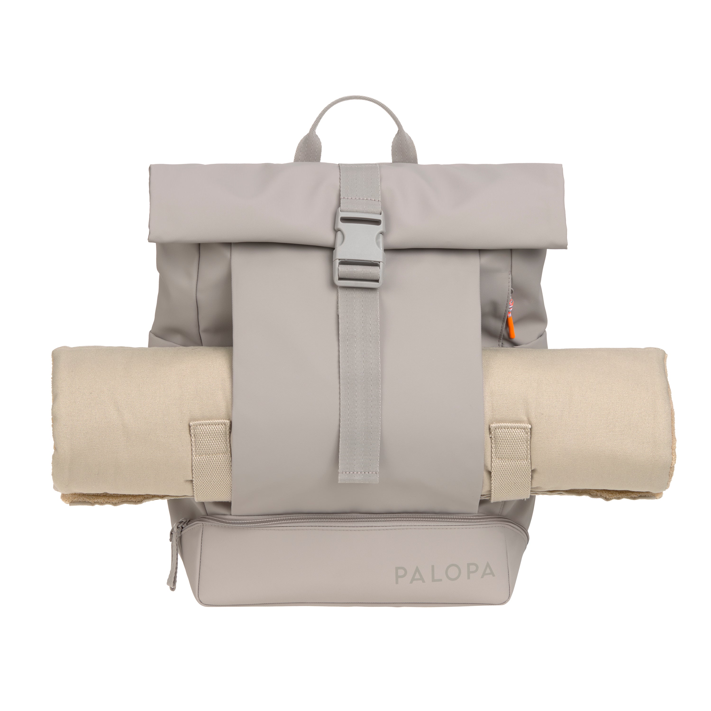 PALOPA Rucksack Rolltop Yoska Taupe Rucksack für Zubehör