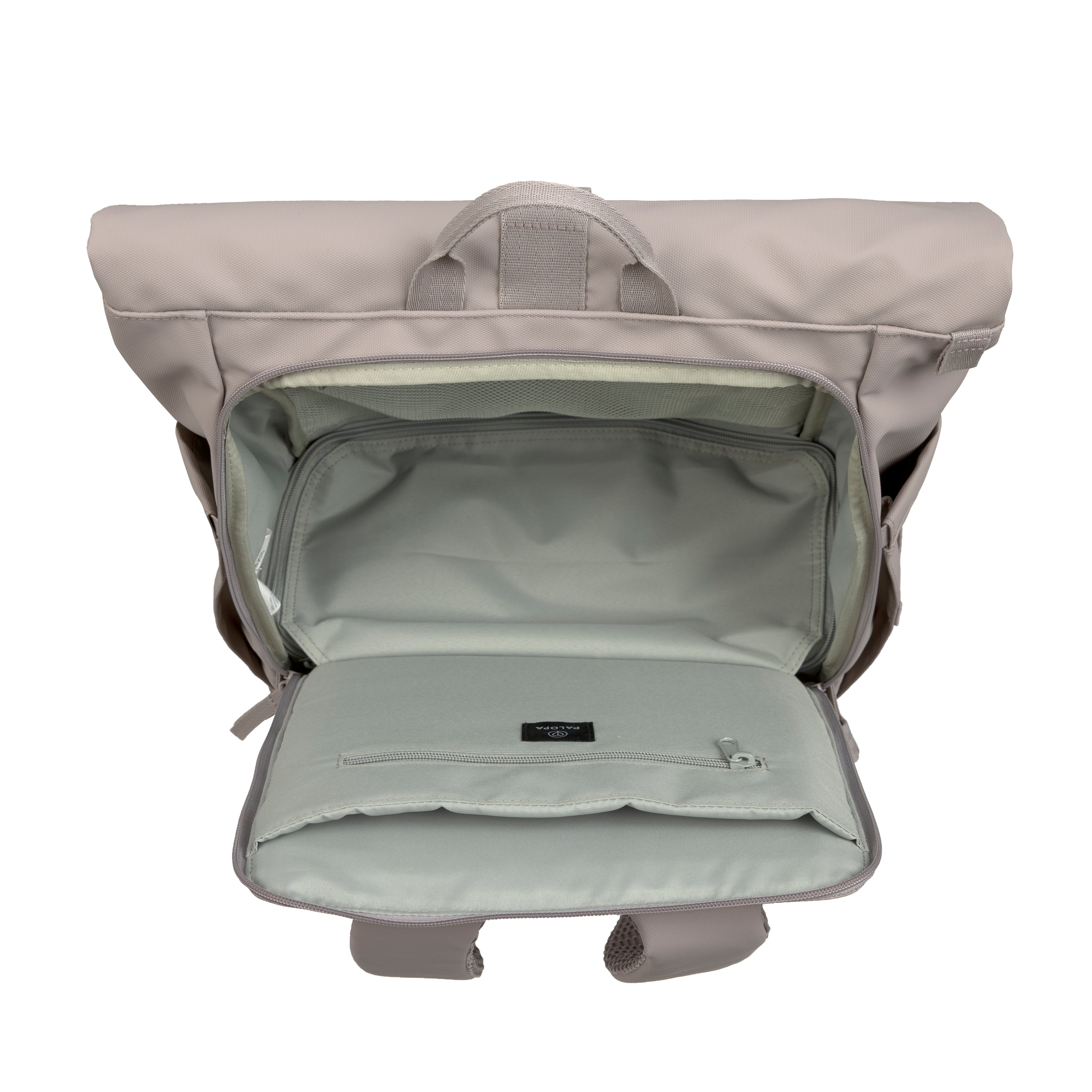 PALOPA Rucksack Rolltop Yoska Taupe Urlaub mit Hund