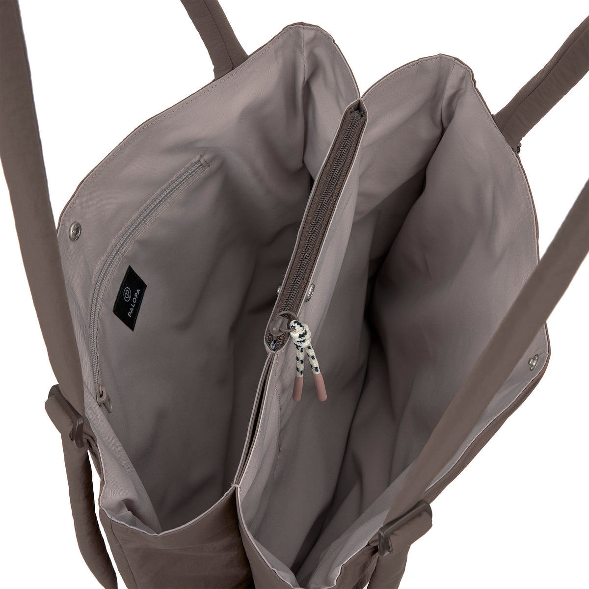 PALOPA Shopper Bag Torbi Crinkled Chocolate Shopper mit Fächern