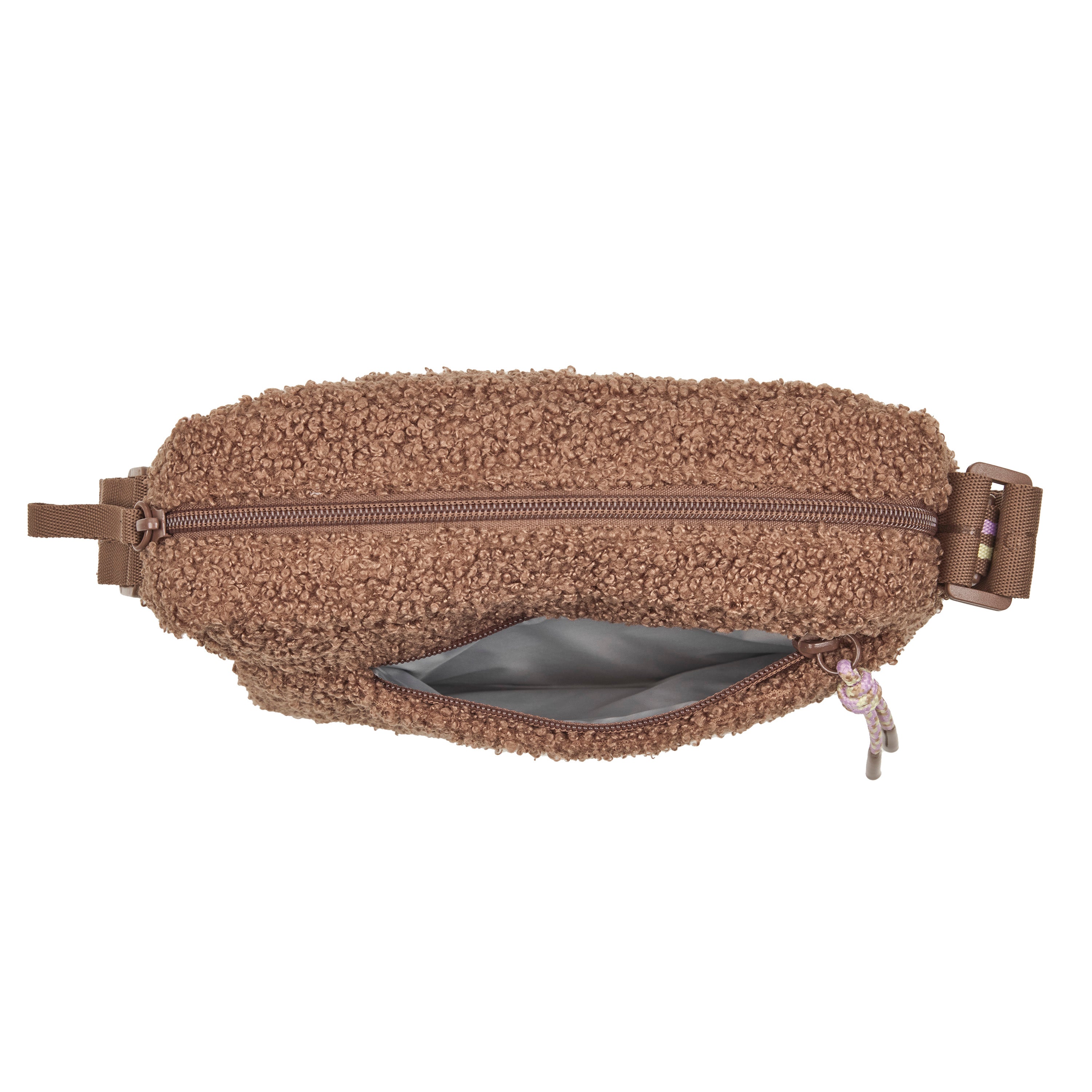 PALOPA Square Bag Noka Teddy-Fleece Brown - Limited Edition Umhängetasche TEddyplüsch Bouclé