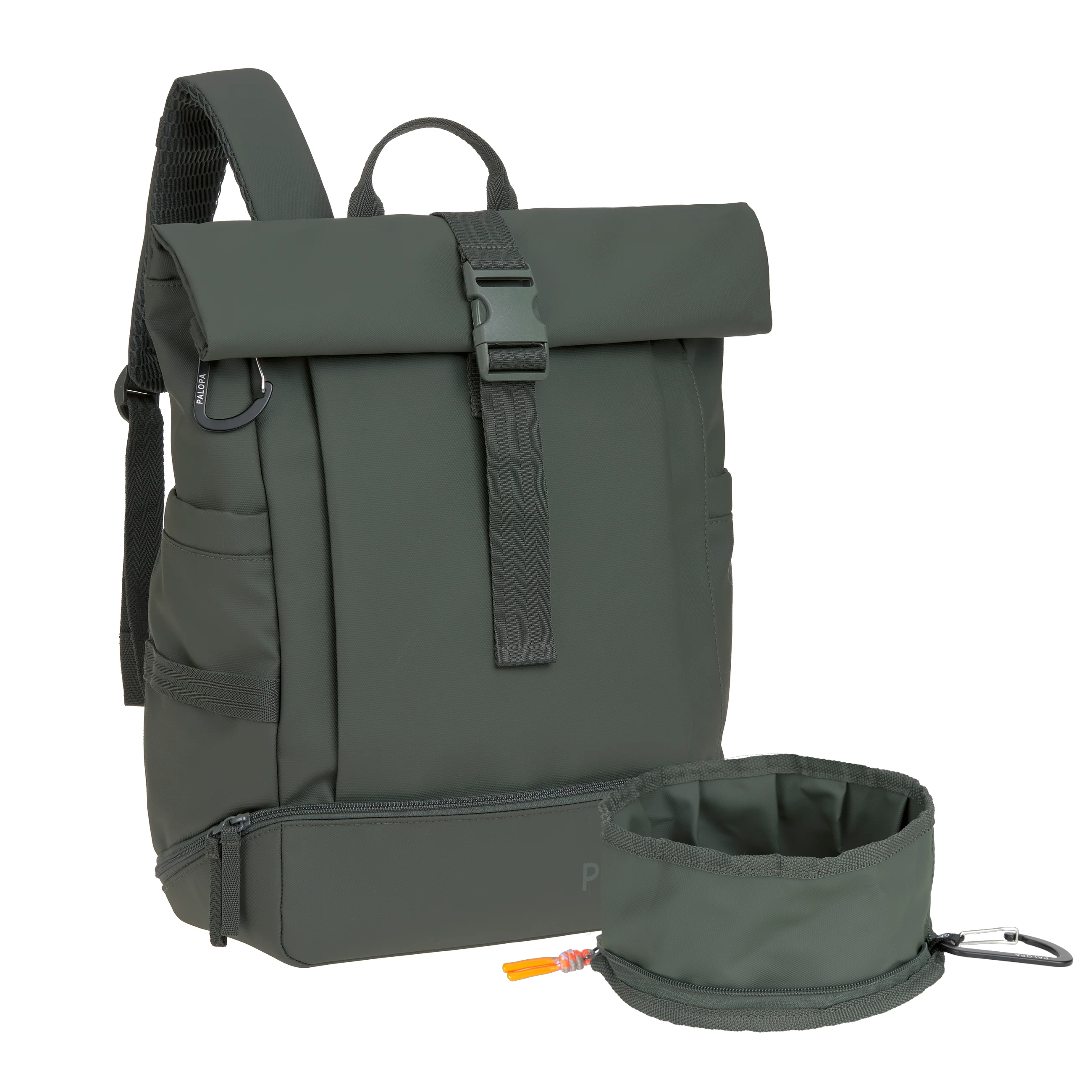 Set PALOPA Rucksack Rolltop Yoska Dunkelgrün & Hundereisenapf Tura Dunkelgrün