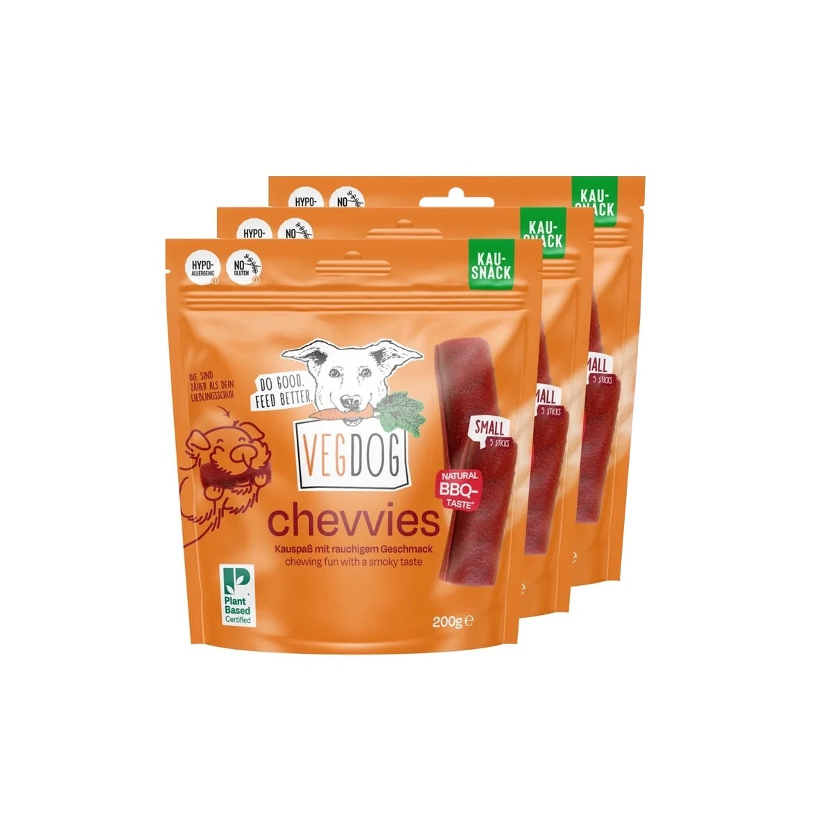 VEGDOG Bundle 3 Chevvies Small
