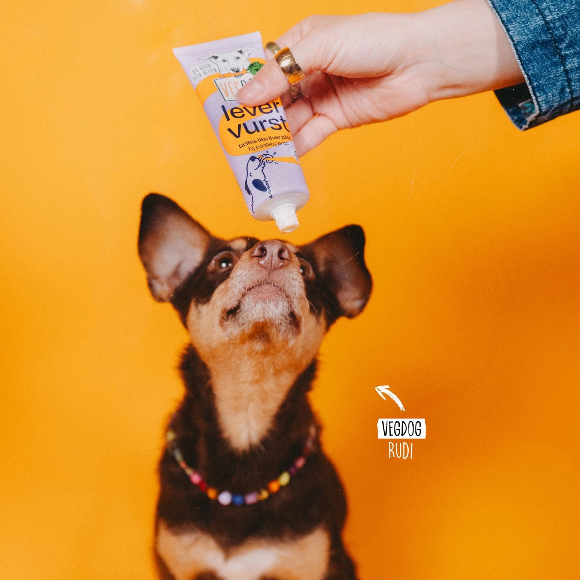 VEGDOG Levervurst Leckerli Snack Tube für Hunde