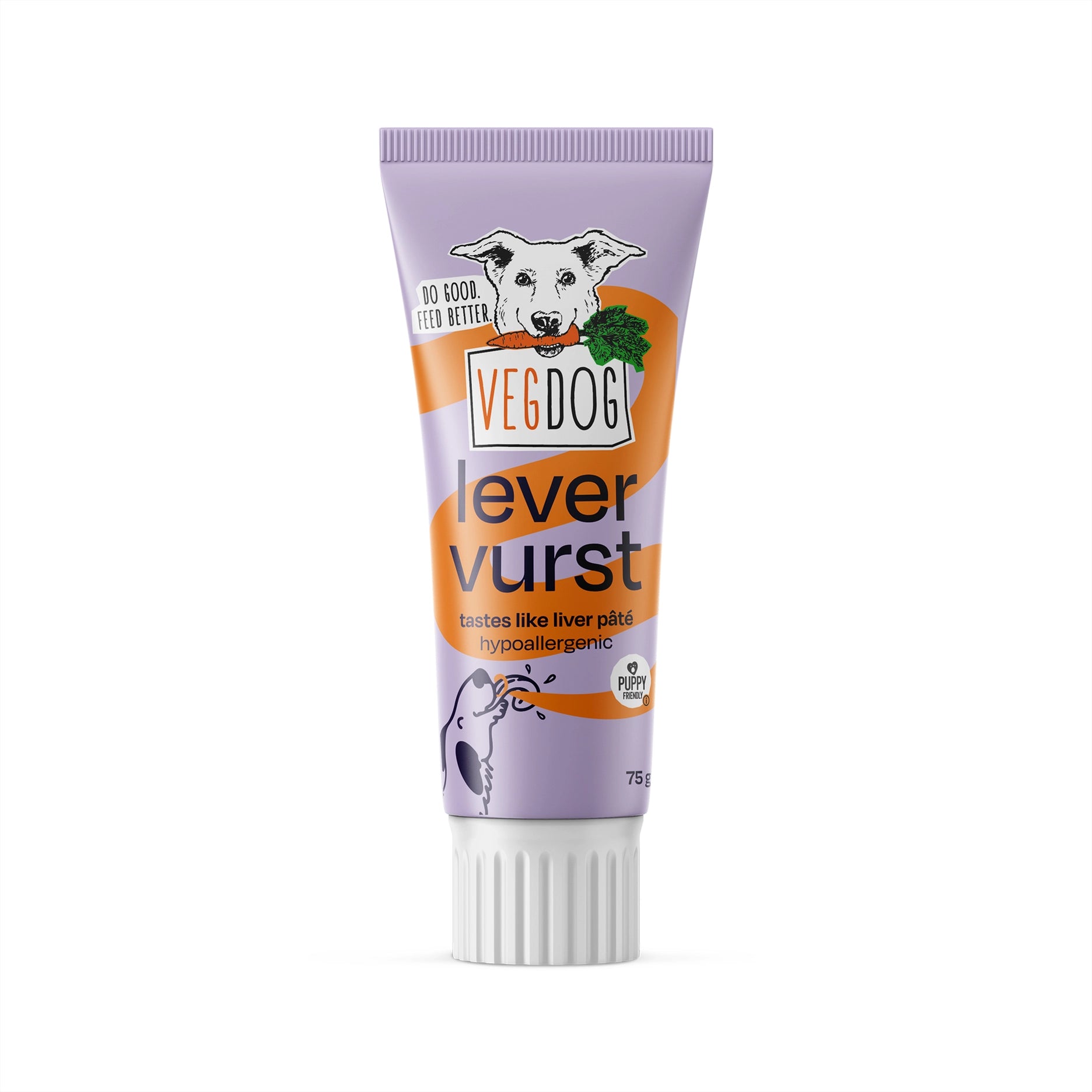 VEGDOG Levervurst Snack Tube für Hunde hypoallergen