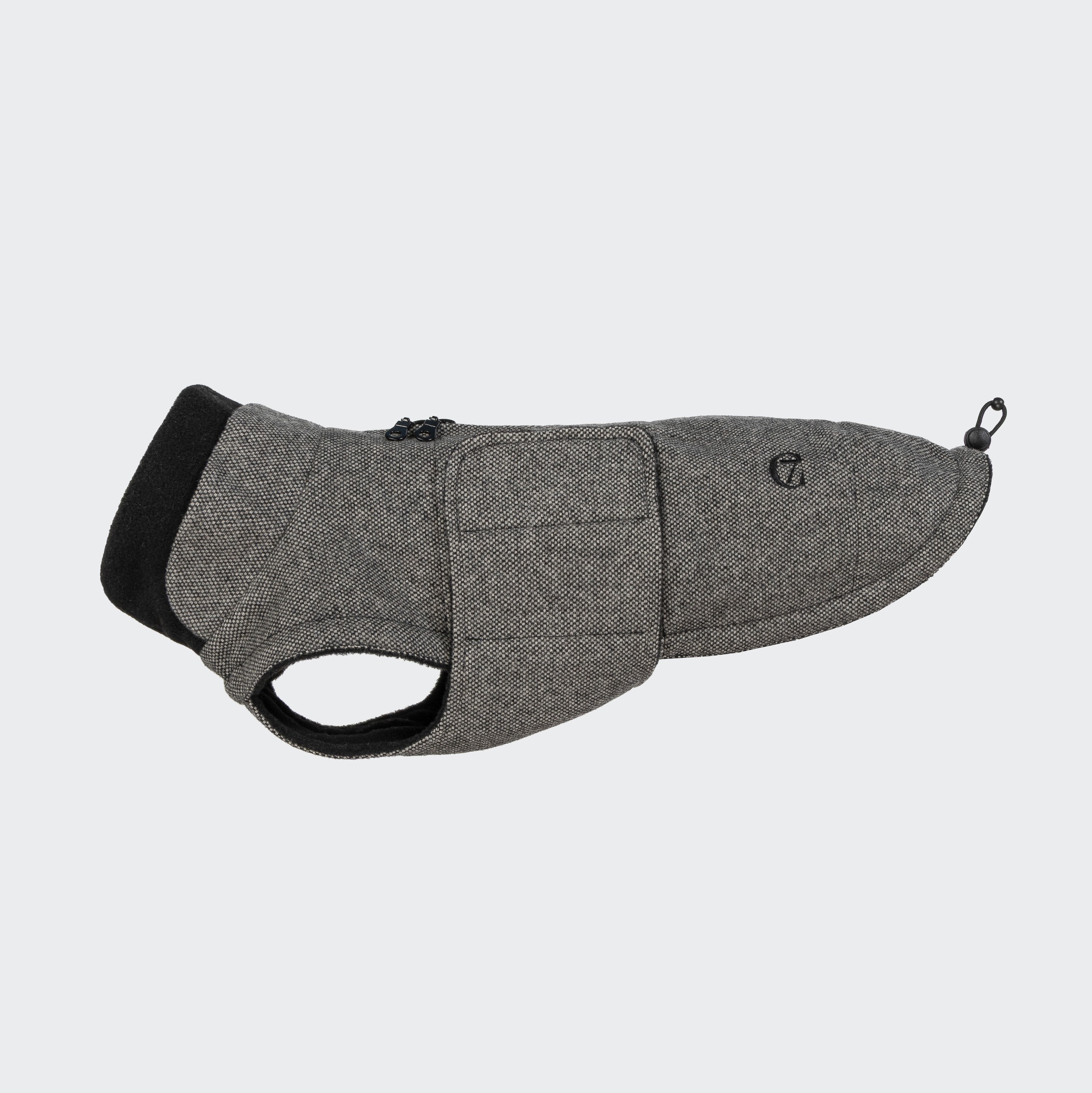 Cloud7 Hundemantel Brooklyn DACKEL Tweed Black