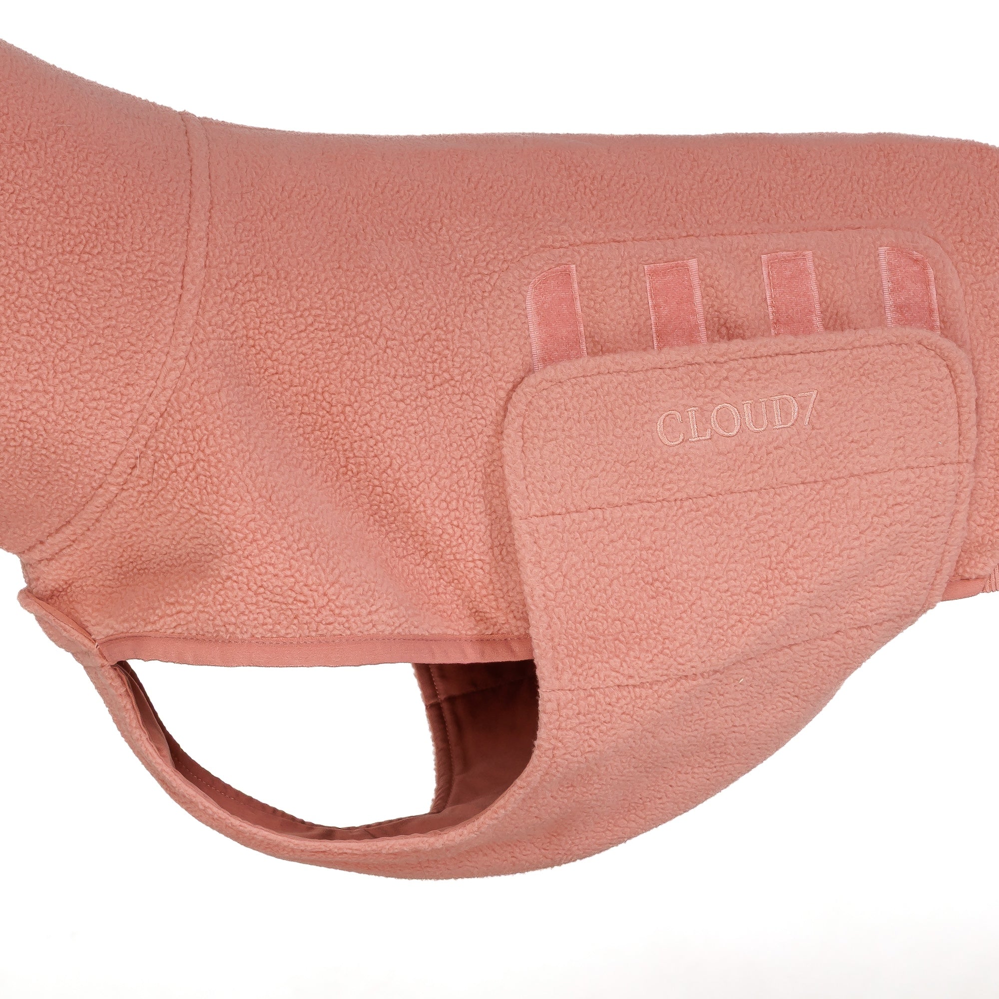 Cloud7 Hundepullover DACKEL Fleece Derby Faded Rose Wintermantel für Dackel