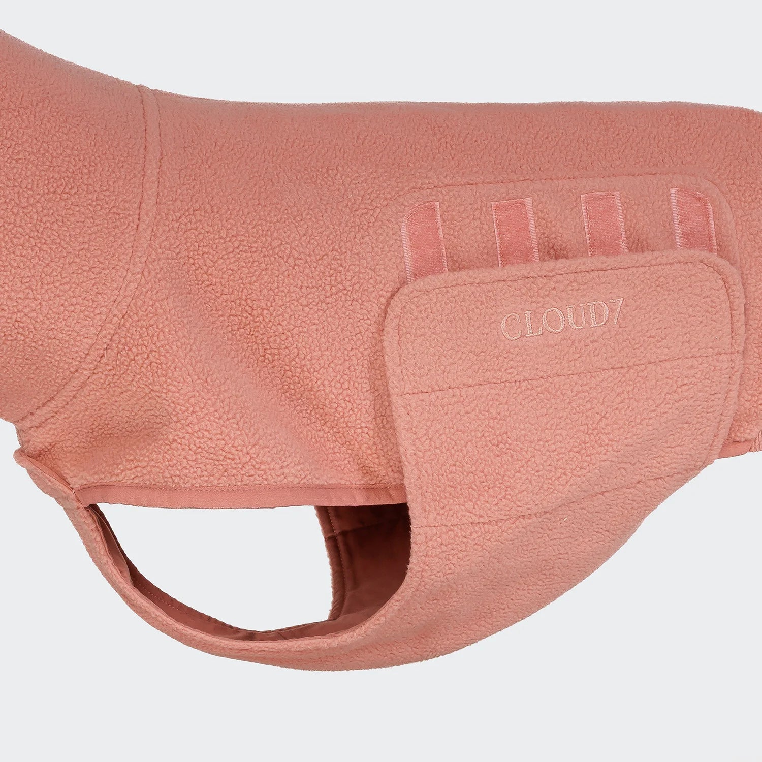Cloud7 Hundepullover DACKEL Fleece Derby Faded Rose Wintermantel für Dackel