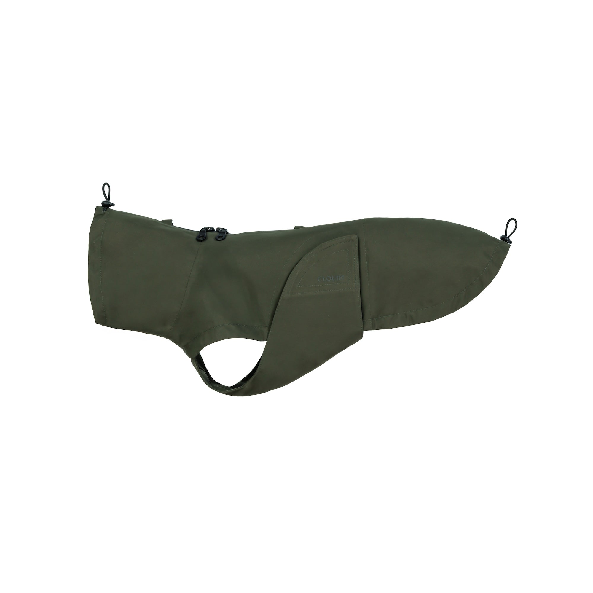 Cloud7 Hunderegenmantel DACKEL Dublin 2.0 Dark Olive Regenmantel für Dackel

