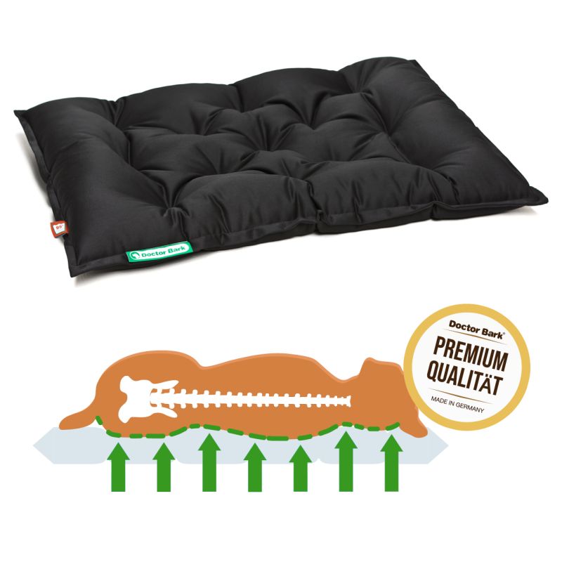 Doctor Bark Orthopädisches Country Kissen Schwarz Outdoor Hundekissen 
