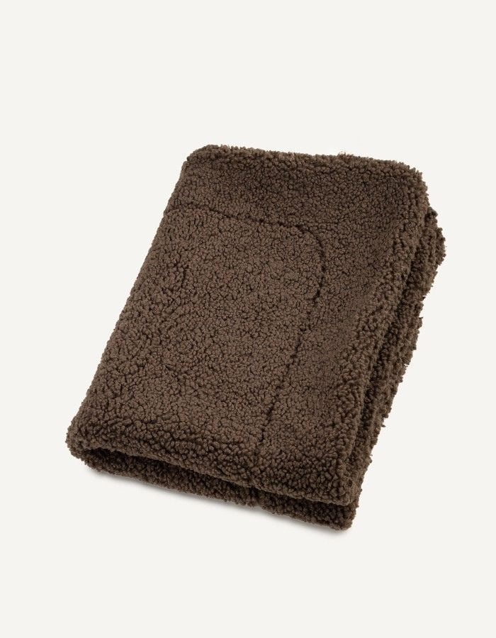 Lillabel HYGGE Bouclé-Hundedecke Schokoladenbraun Hundedecke Teddyfleece waschbar