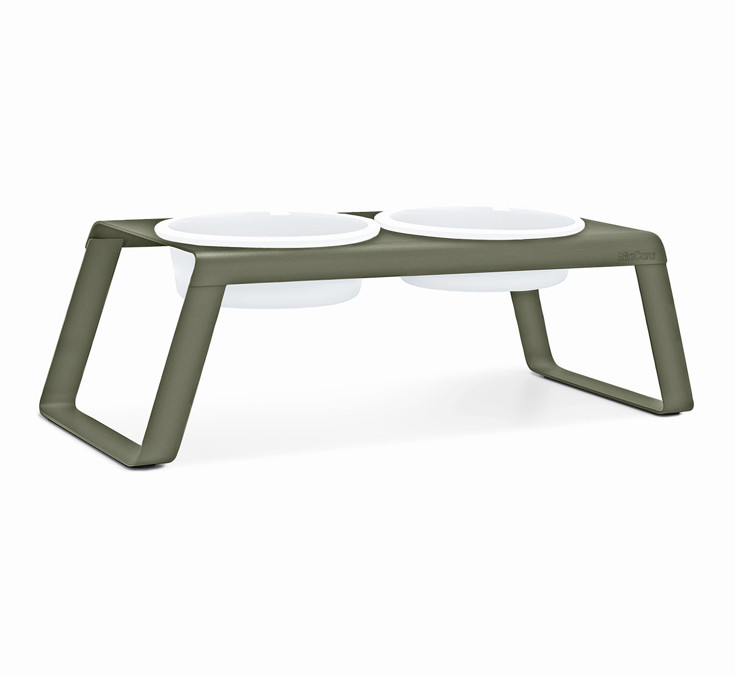 MiaCara Desco Napfständer Alu Grolive mit Porzellannäpfen 