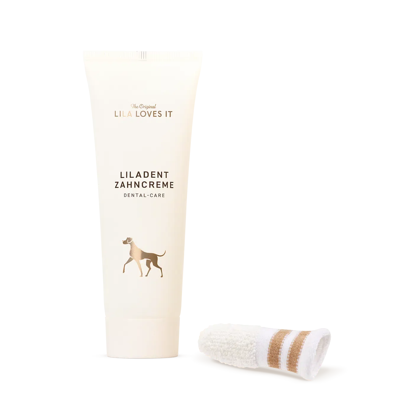 Set  LILA LOVES IT LILADENT Zahncreme & Zahn-Fingerling Zahnpflege Hund 