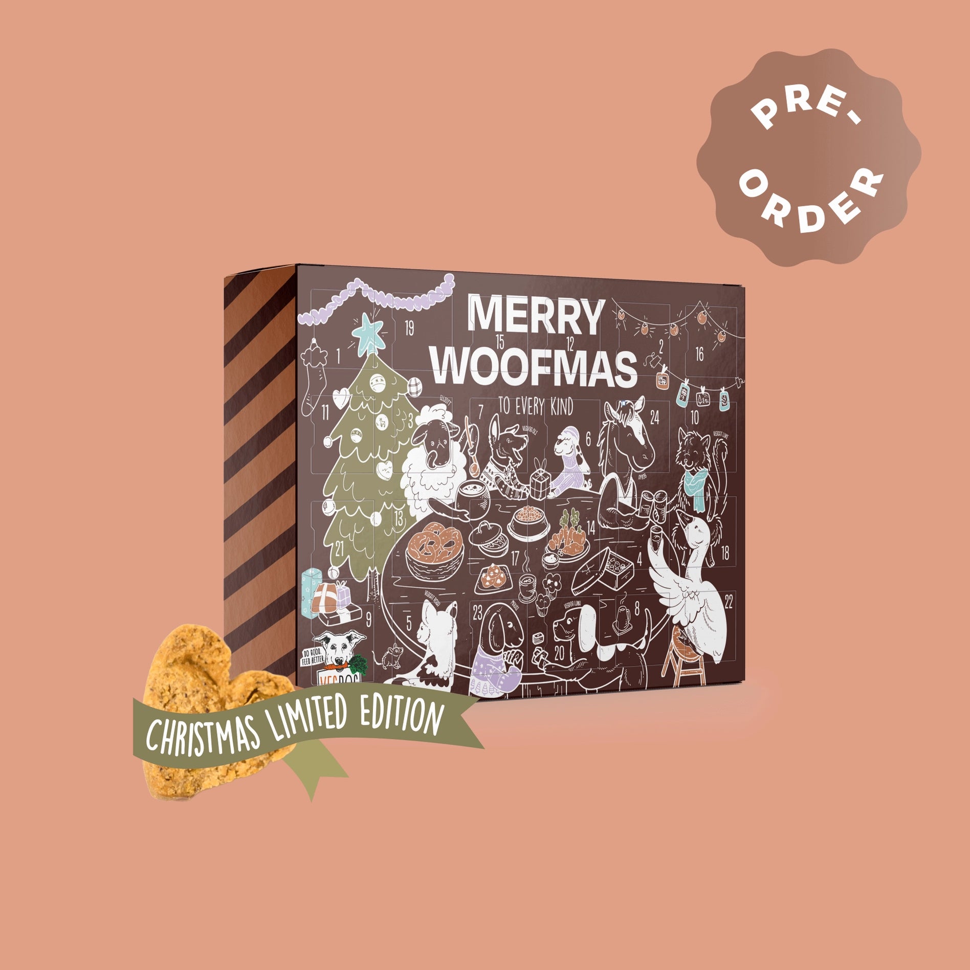 VEGDOG Adventskalender 2025 - Limited Edition Adventskalender für Hunde vegan hypoallergen