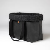 2.8 duepuntootto DOROTHEA Paper Dog Bag Charcoal Bouclé-Wool