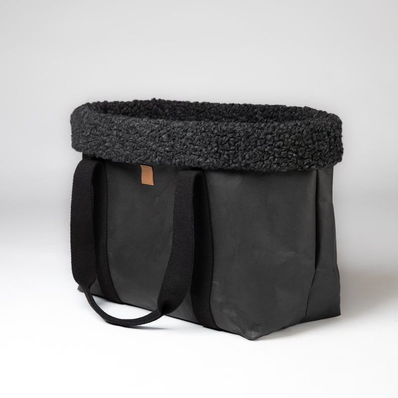 2.8 duepuntootto DOROTHEA Paper Dog Bag Charcoal Bouclé-Wool