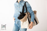     2.8 duepuntootto Dorothea Paper Dog Bag Grey Lining Boucle Wool Hundetasche fuer kleine Hunde