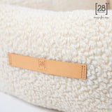 2.8 duepuntootto Henri Boucle Wool Dog Bed Cream kuscheliges Hundebett mit erhoehtem Rand