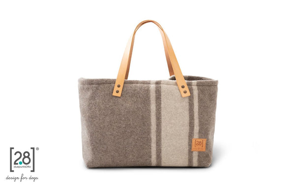 2.8 duepuntootto Inge Wool Dog Bag Natural Cream Hundetasche aus Wolle
