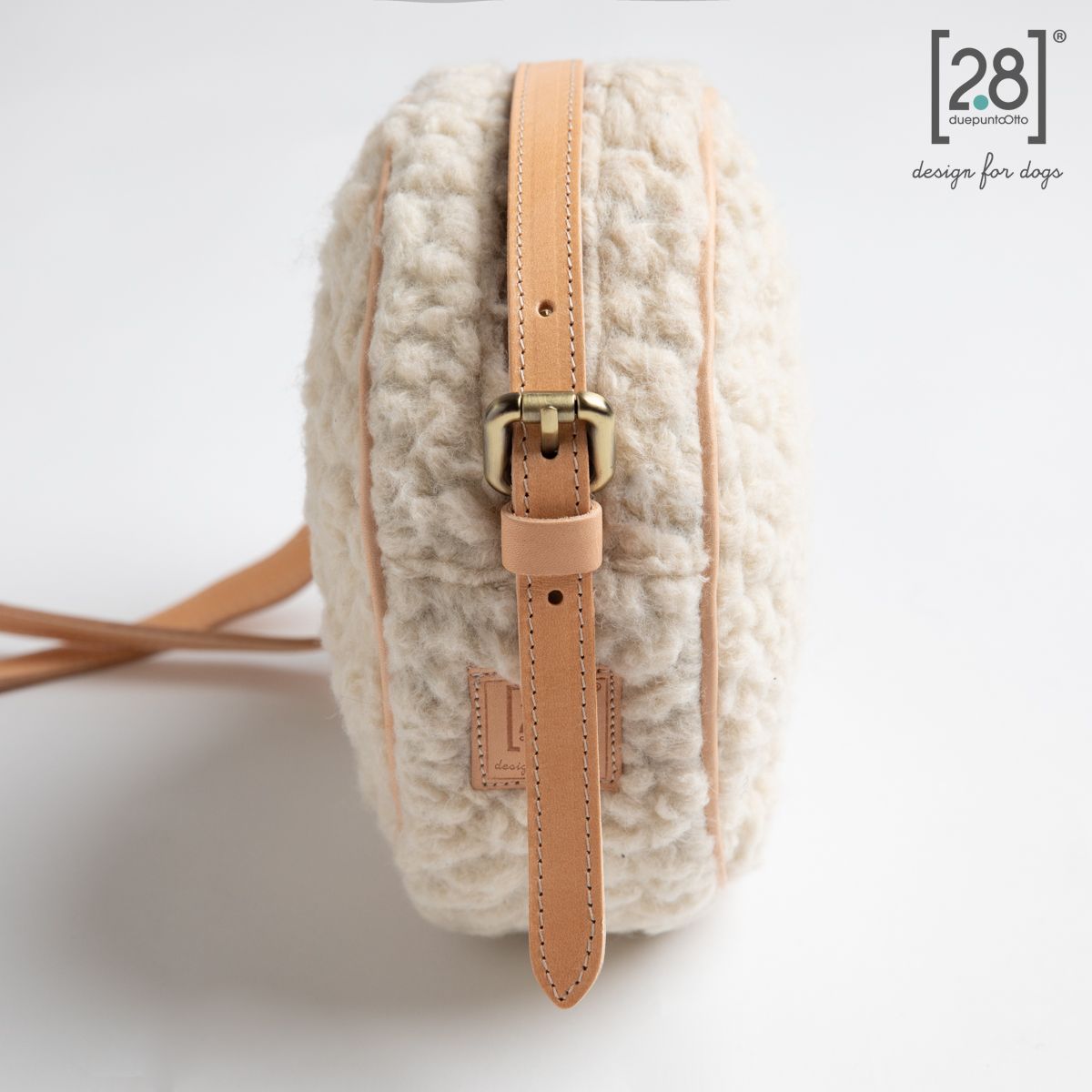 2.8 duepuntootto Mini Margaret Boucle Wool Round Bag hochwertige Leckerlitasche