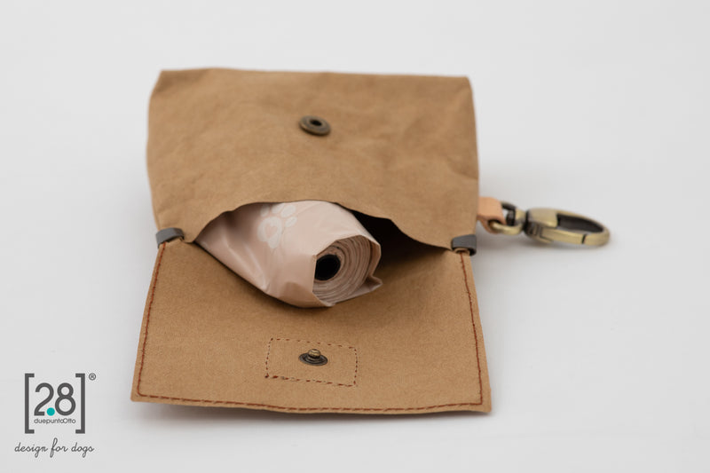 2.8 duepuntootto Oliviero Poop Bags Holder Havana waschbarer Kotbeutelspender