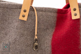     2.8 duepuntootto inge wool dog bag natural red hundetragetasche mit karabiner