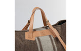     2.8 duepuntootto margaret weekender recycled wool reisetasche mit leder