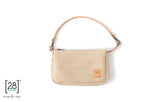 2.8 duepuntootto mini inge jute pochette ecru moderne hundehandtasche