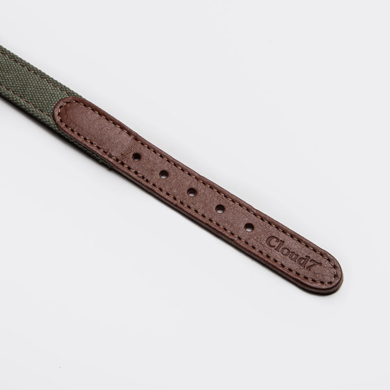 Cloud7 Halsband Tivoli Olive Lederhalsband