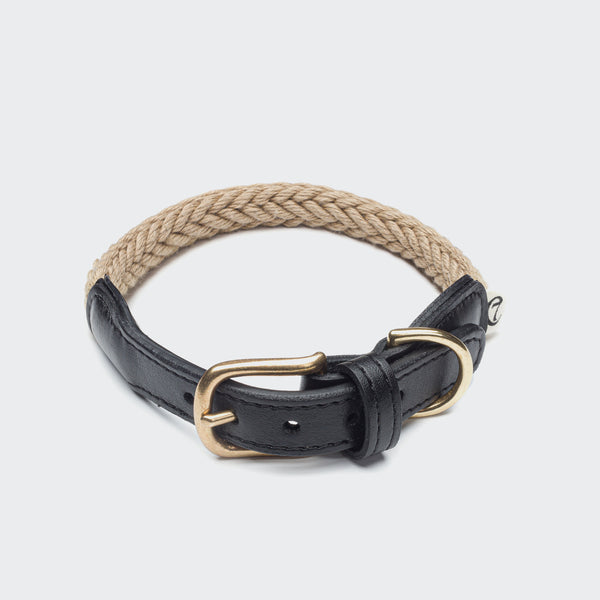 Hundehalsband Planten Black / Nature