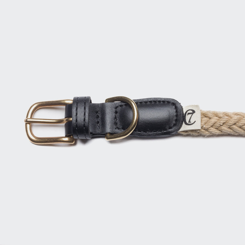 Hundehalsband Planten Black / Nature Veganes Hundehalsband