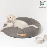   Fulvio Cotton Drill Dog Cushion Pale Dove orthopaedisches Hundebett