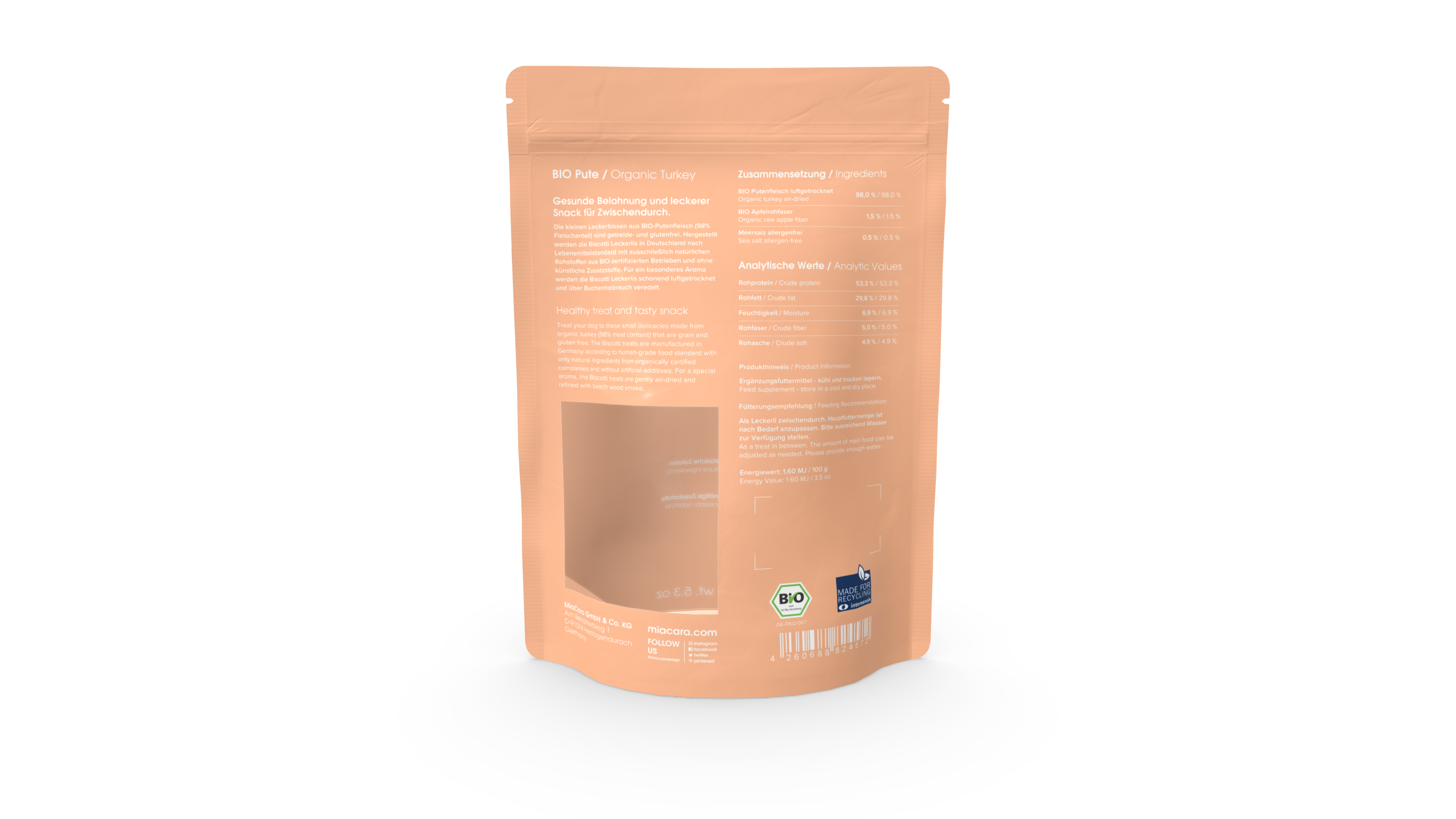 MiaCara Biscotti Bio Pute Hundesnacks