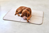 MiaCara Onda Strickdecke Greige schlichte Hundedecke