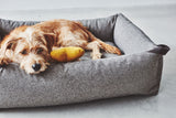 MiaCara Stella  Box-Bett Mocca meliert Hundebetten waschbar