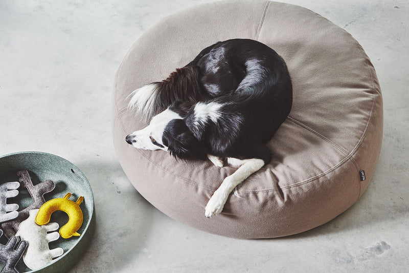 MiaCara Stella Hunde-Pouf Taupe Hundebetten waschbar