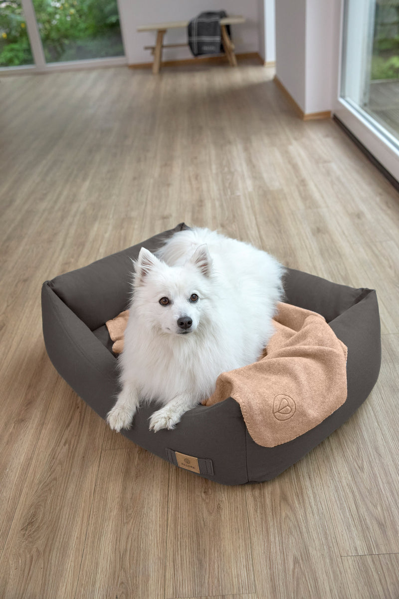 PALOPA Hundebett Anthrazit Fred Hundedecke Mathilda Ahorn Hundebett mit Raendern