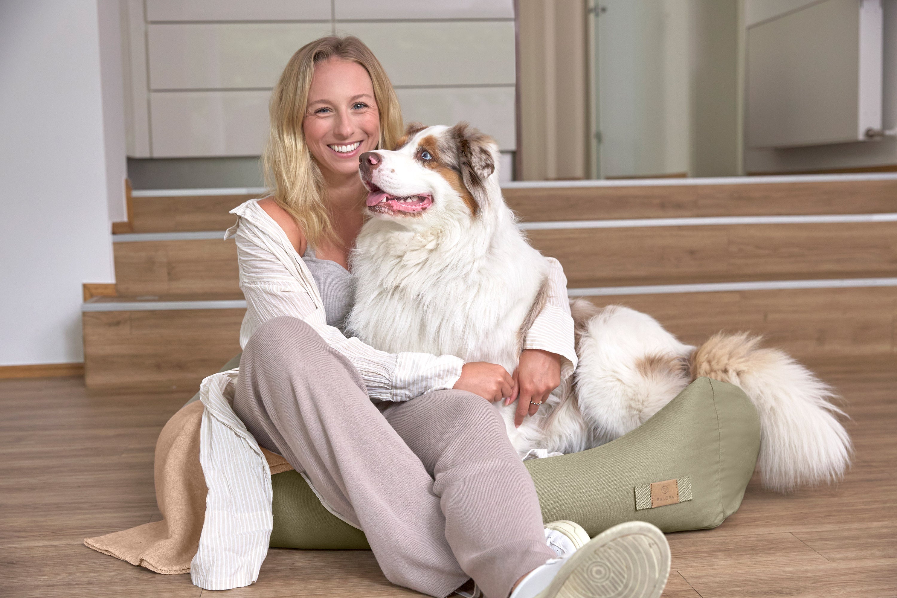 PALOPA Hundebett Fred Salbei ergonomisches Hundebett