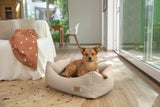 PALOPA Hundedecke Ida Punkte Zimt milchig Hundebett Fred Humus